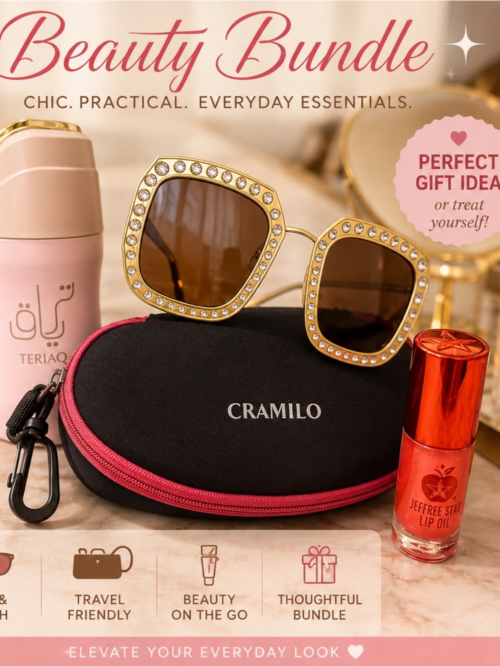 Jeweled Sunnies Jeffery Star Lip and Body Spray Bundle